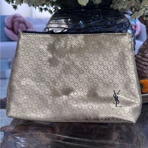 YSL Beaute Gold Cosmetic Pouch